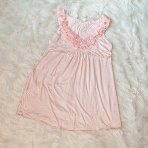 Pink floral decor tank